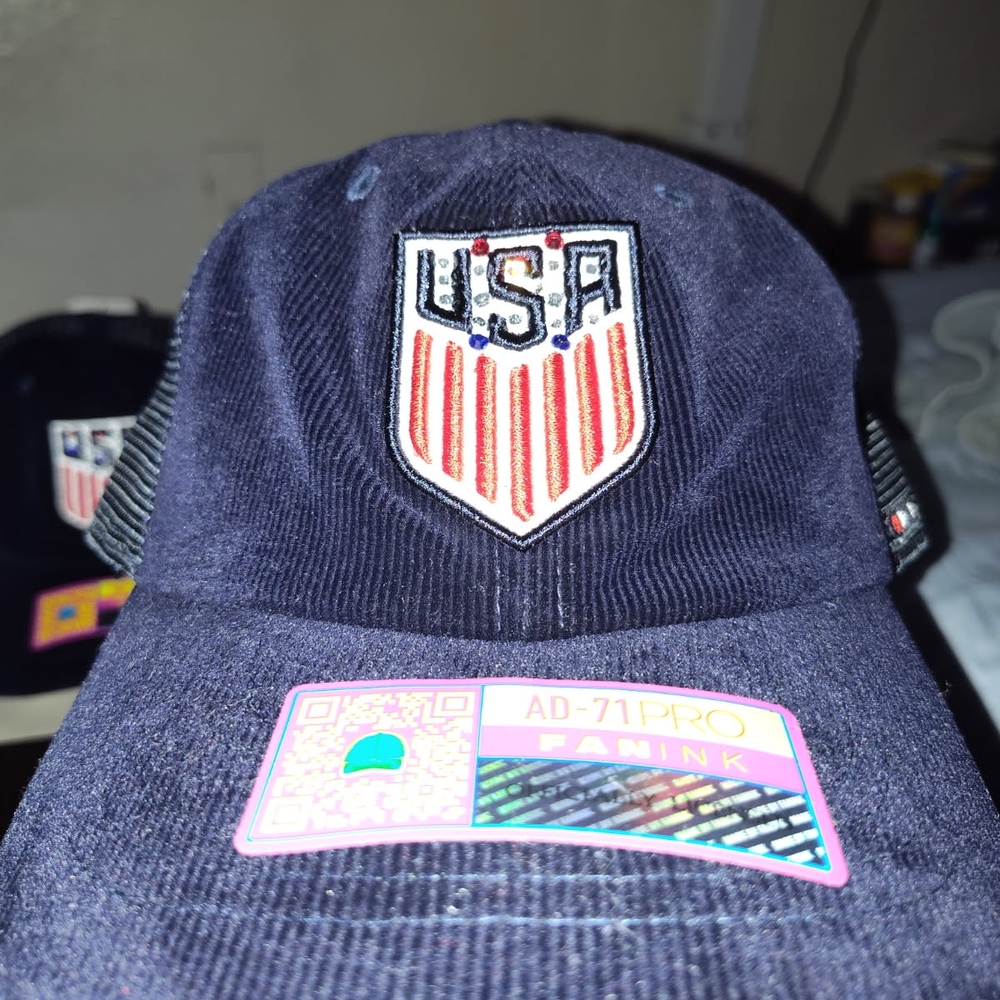 USA Shield Navy Cap Fan Ink